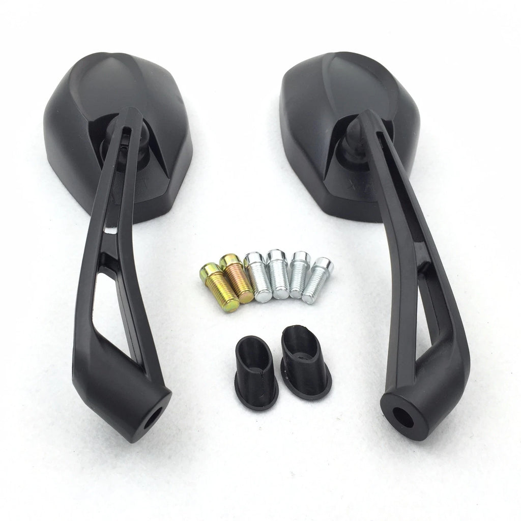 Black Rearview Mirrors for Honda CB1000R, Shadow, Valkyrie (Fit 8mm 10mm)