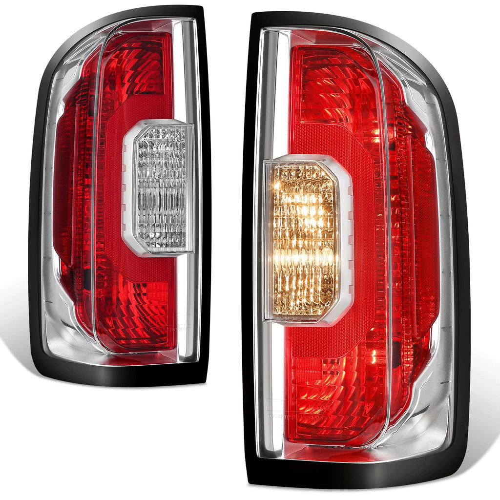 Set of 2 Taillights Assembly for GMC Canyon (2015–2022) OE Chrome Red Lens