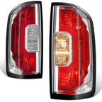 Set of 2 Taillights Assembly for GMC Canyon (2015–2022) OE Chrome Red Lens
