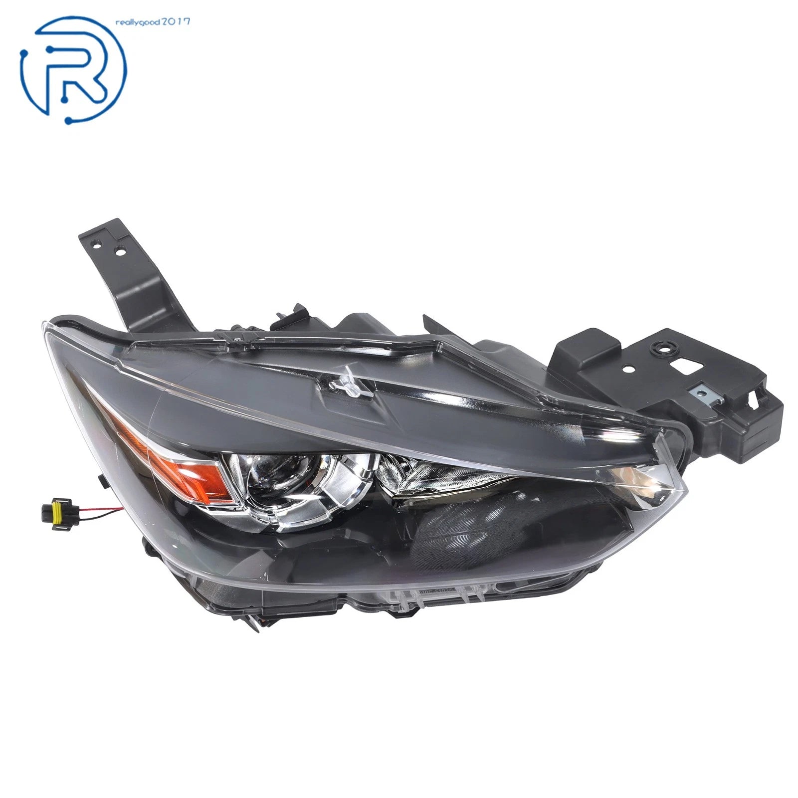 Headlamp for Mazda CX-3 (2016–2022) Halogen Black Passenger Side