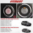 Alloy Engine Start Stop Push Button Cover for Infiniti Q50 QX50 2017-2022