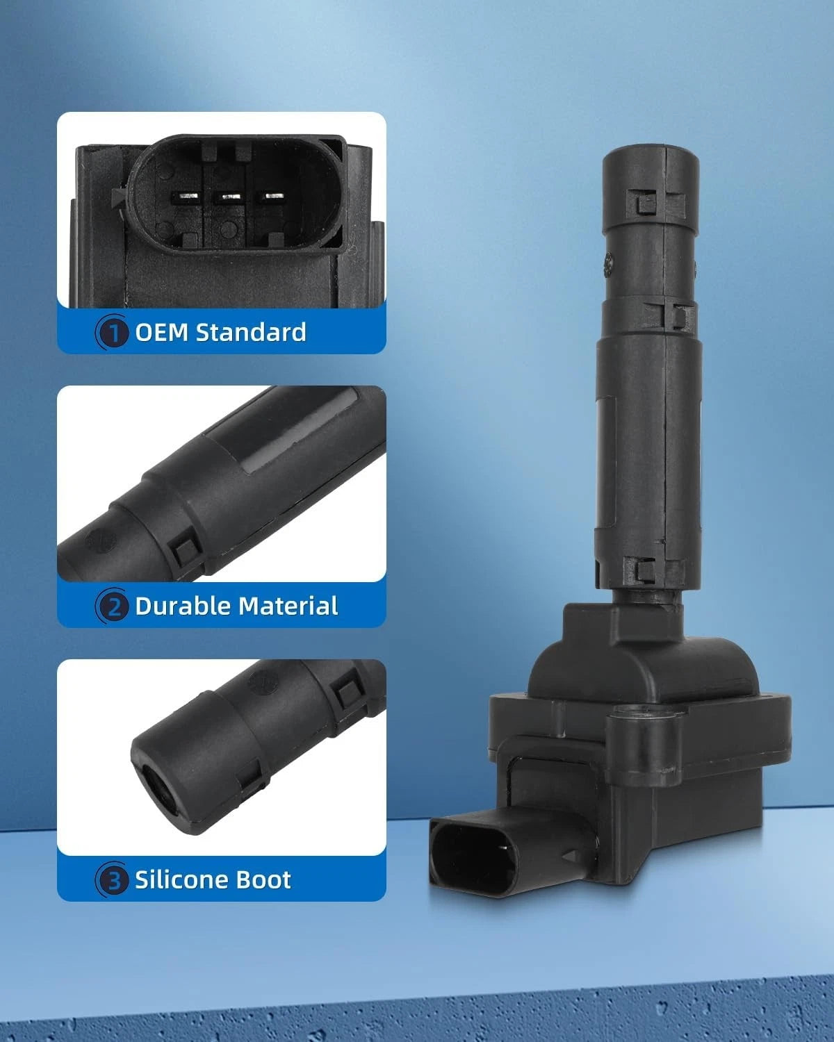 Ignition Coil and Spark Plug Set for Mercedes-Benz C250 (2012-2015)