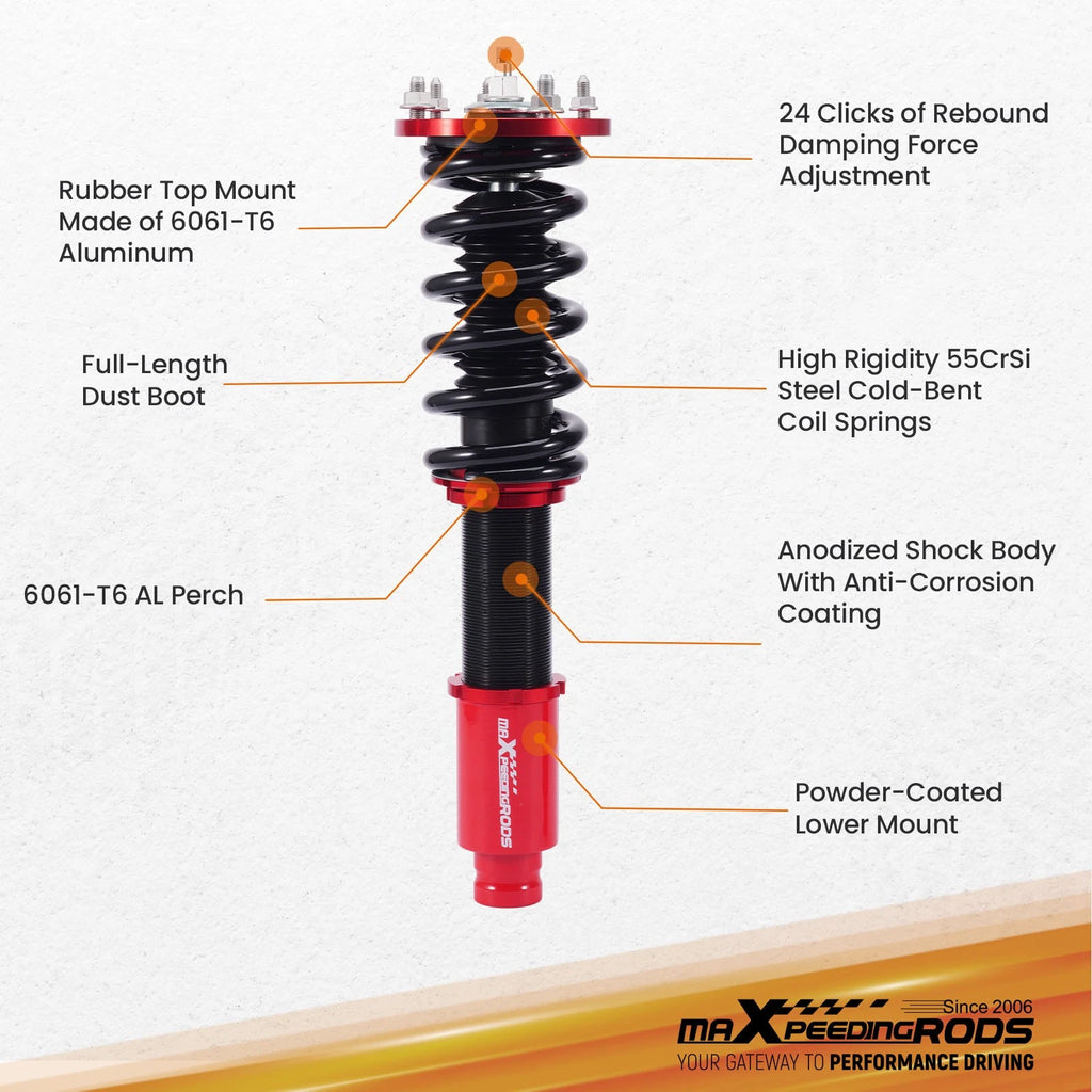 24 Way Adjustable Coilovers for Honda Accord (2008-2012)