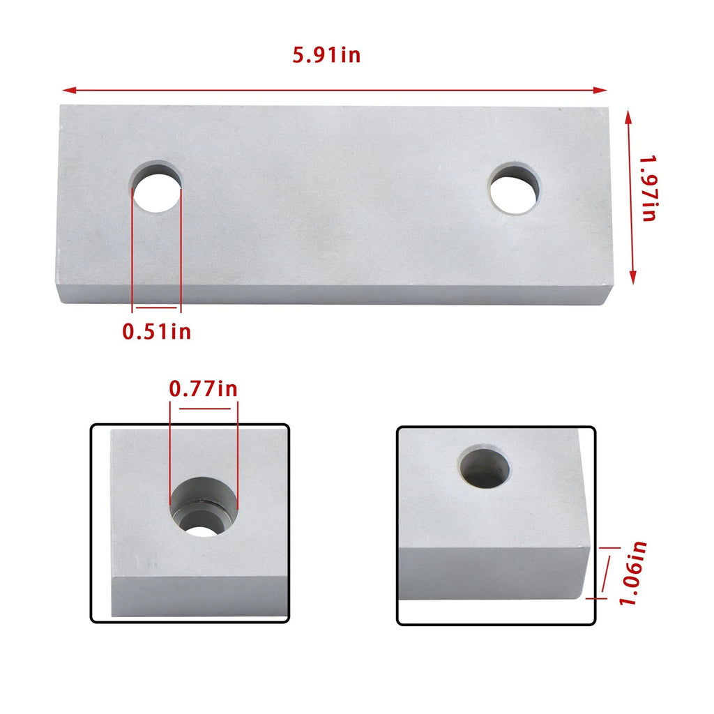Reversible Aluminum Soft Jaws for 6" Milling Vise (1 Pair)