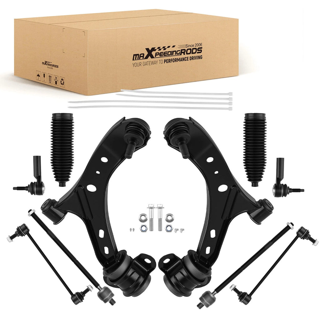 Set of 10 Front Lower Control Arms Tie Rods for Ford Mustang (2005–2010)
