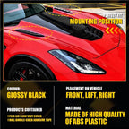 Glossy Black Front Hood Air Flow Vent Cover