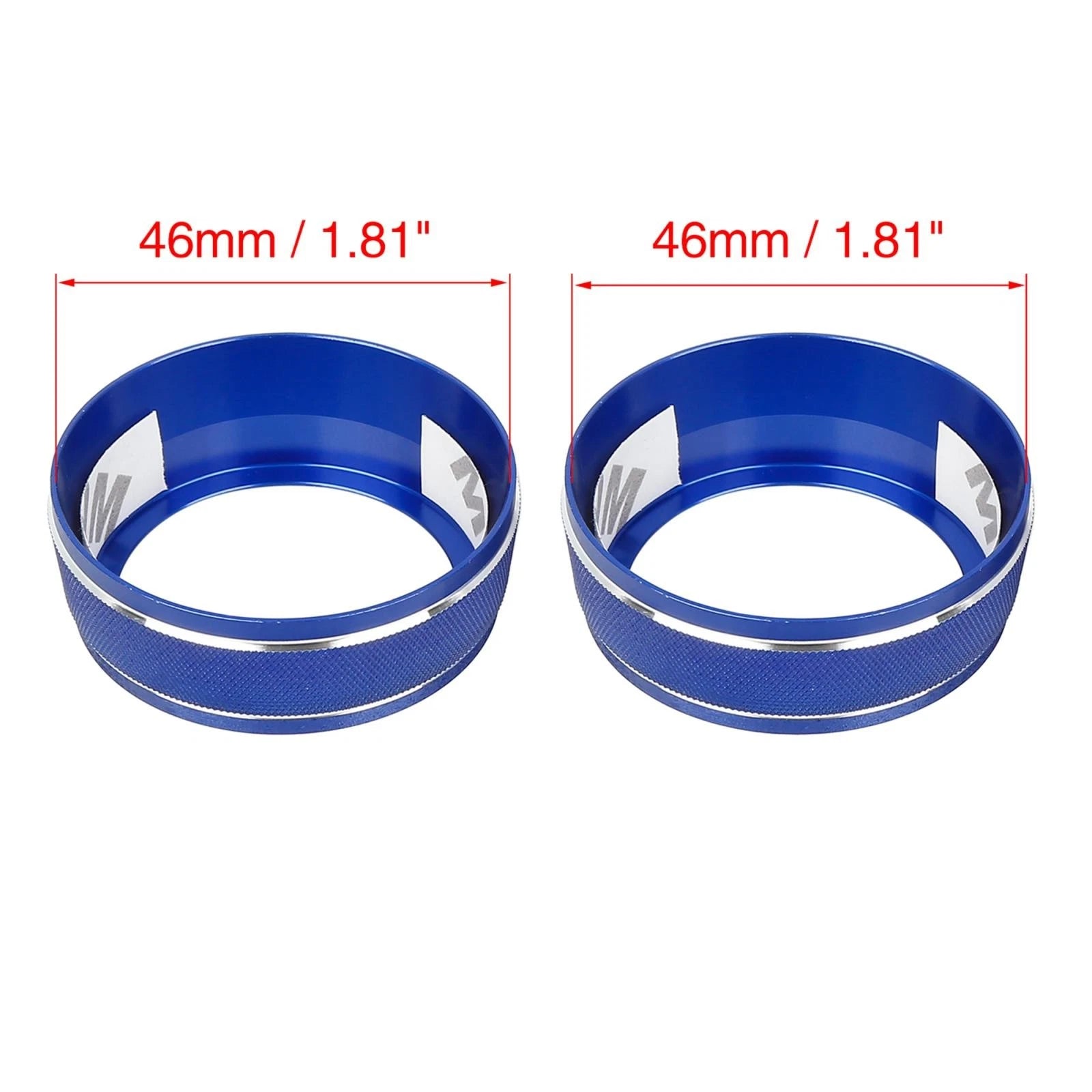 2X Blue AC Climate Control Knob Ring Trim Cover for Toyota RAV4 (2019–2021)