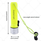 LED Scuba Diving Flashlight Torch Waterproof 180Lm for Underwater Use