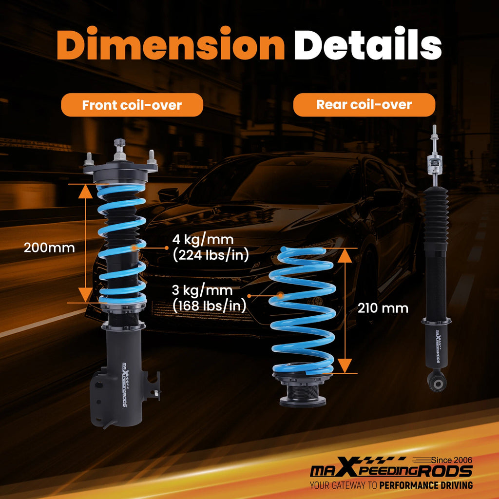Coilover Kit for Mitsubishi Mirage Hatchback (2014-2023)