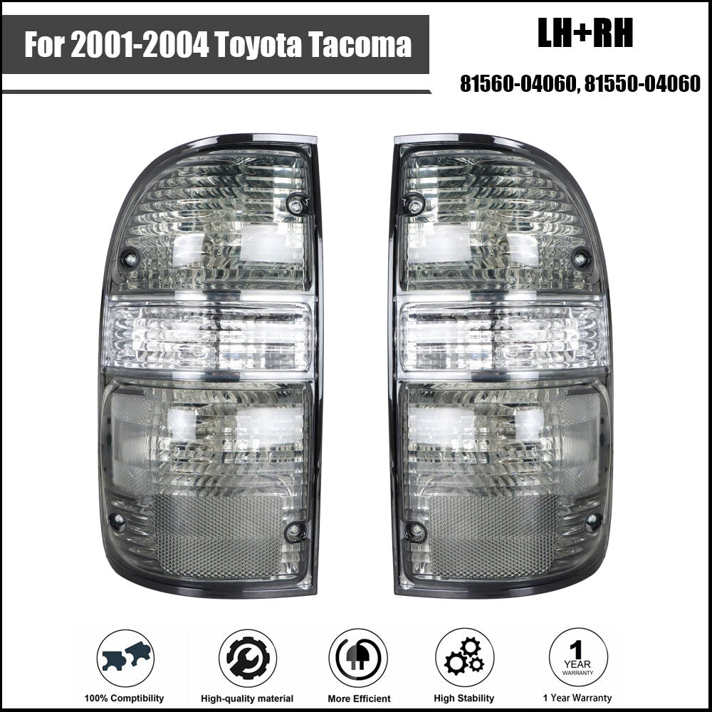 Set of 2 Rear Tail Light Assemblies for Toyota Tacoma (2001â2004)