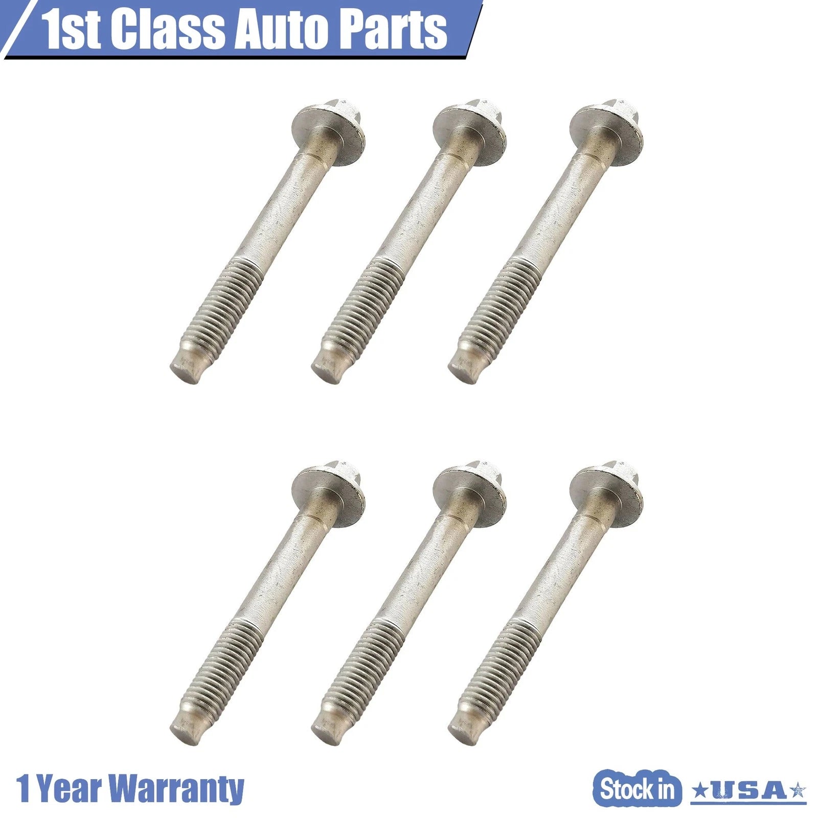 Set of 6 Wheel Hub Bearing to Knuckle Mounting Bolts for Jeep Wrangler (2007–2018)