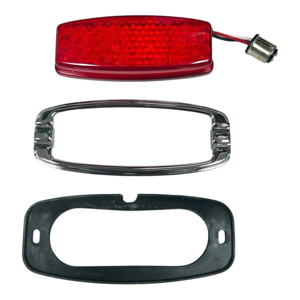Flush Mount LED Tail Lights Pair with Chrome Bezels for 1941–1948 Chevy Cars