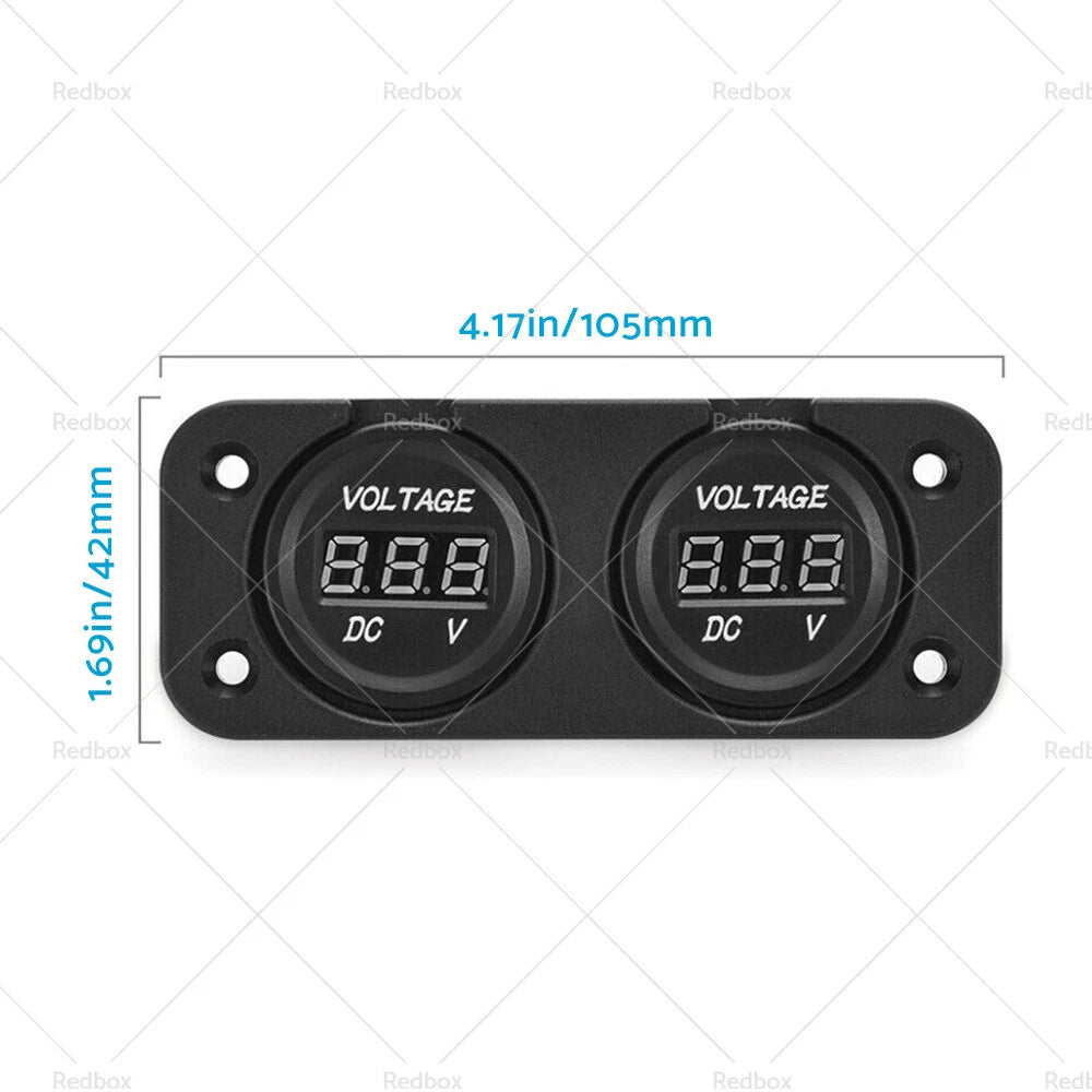 Digital LED Volt Meter for Marine Boat DC 12V-24V