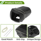 Gear Shift Knob Cover for Nissan Rogue (2021–2024) Black Beige Faux Leather