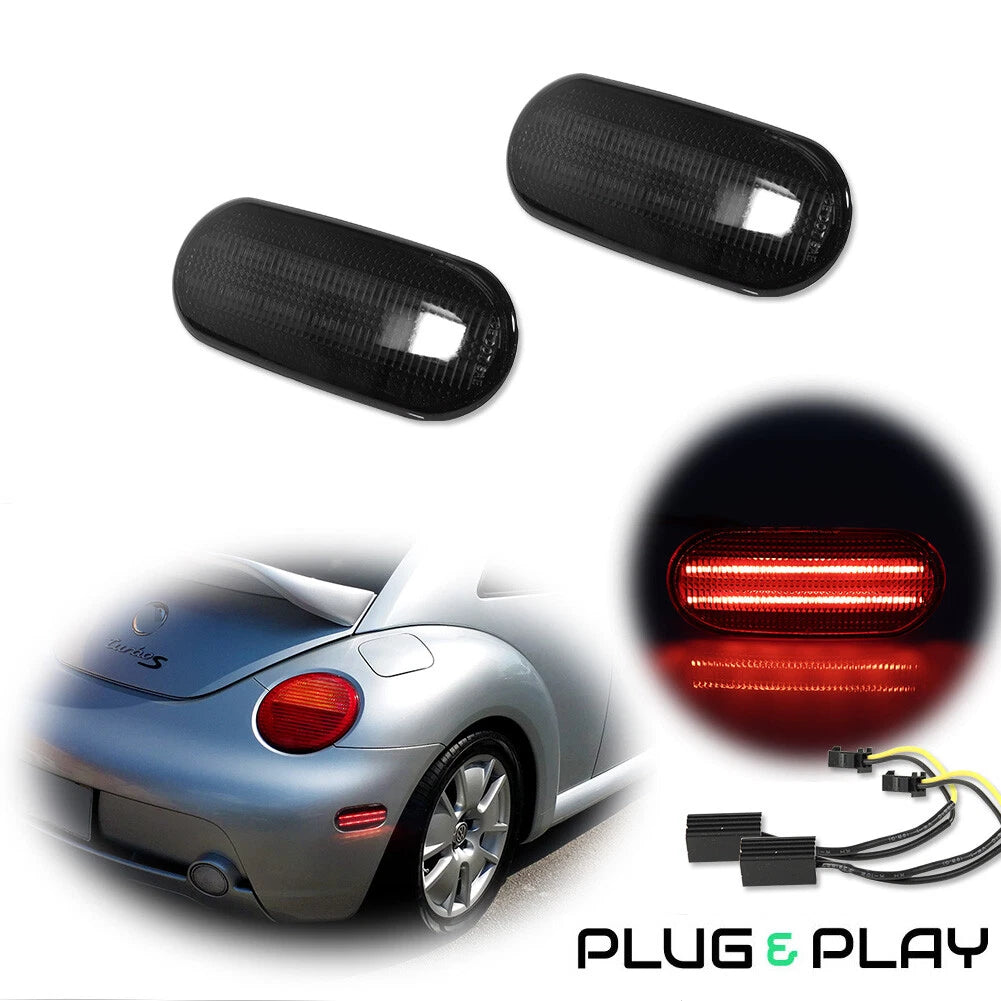 2X LED Side Marker Parking Light for Volkswagen Beetle (1998–2005) Smoked Lens