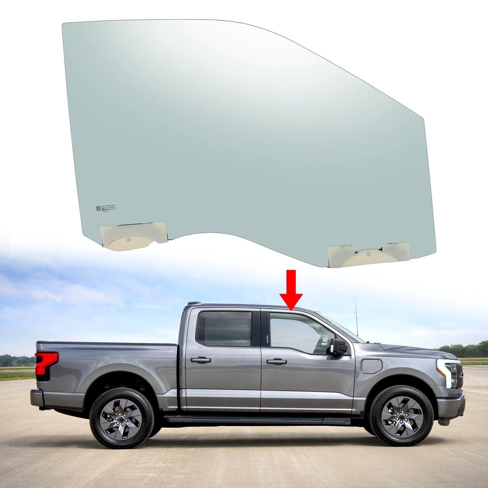 Passenger Right Side Front Door Window Glass for Ford F-150 (2015–2025)