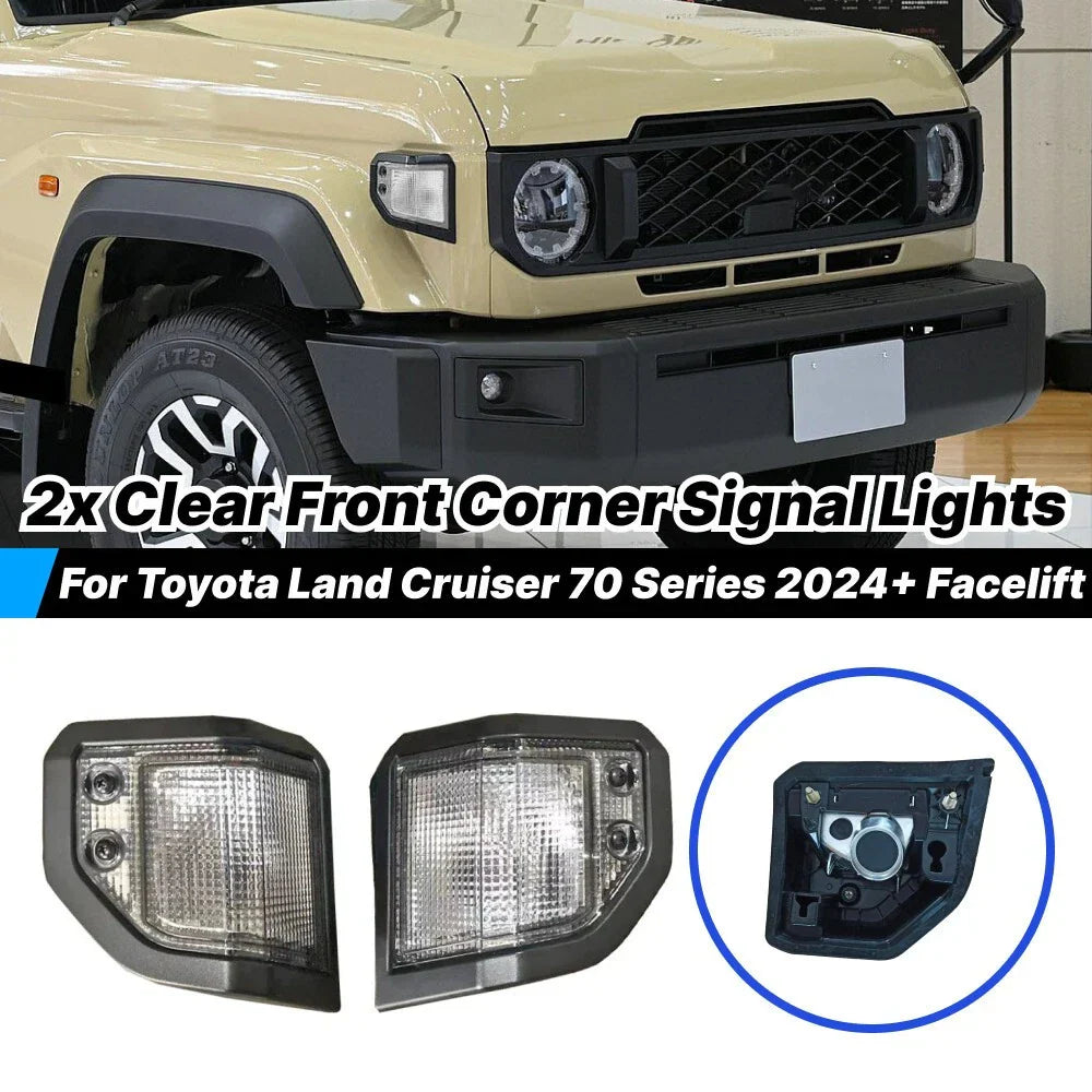 Clear Front Corner Signal Light for Toyota Land Cruiser 70 Series