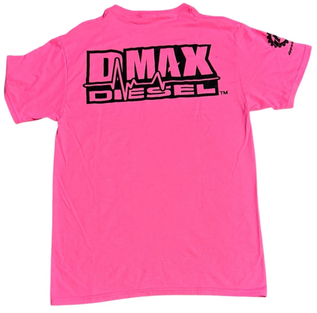 DMAX Diesel T-Shirt for DMAX (X-Large) - Pink, Black Logo Graphic