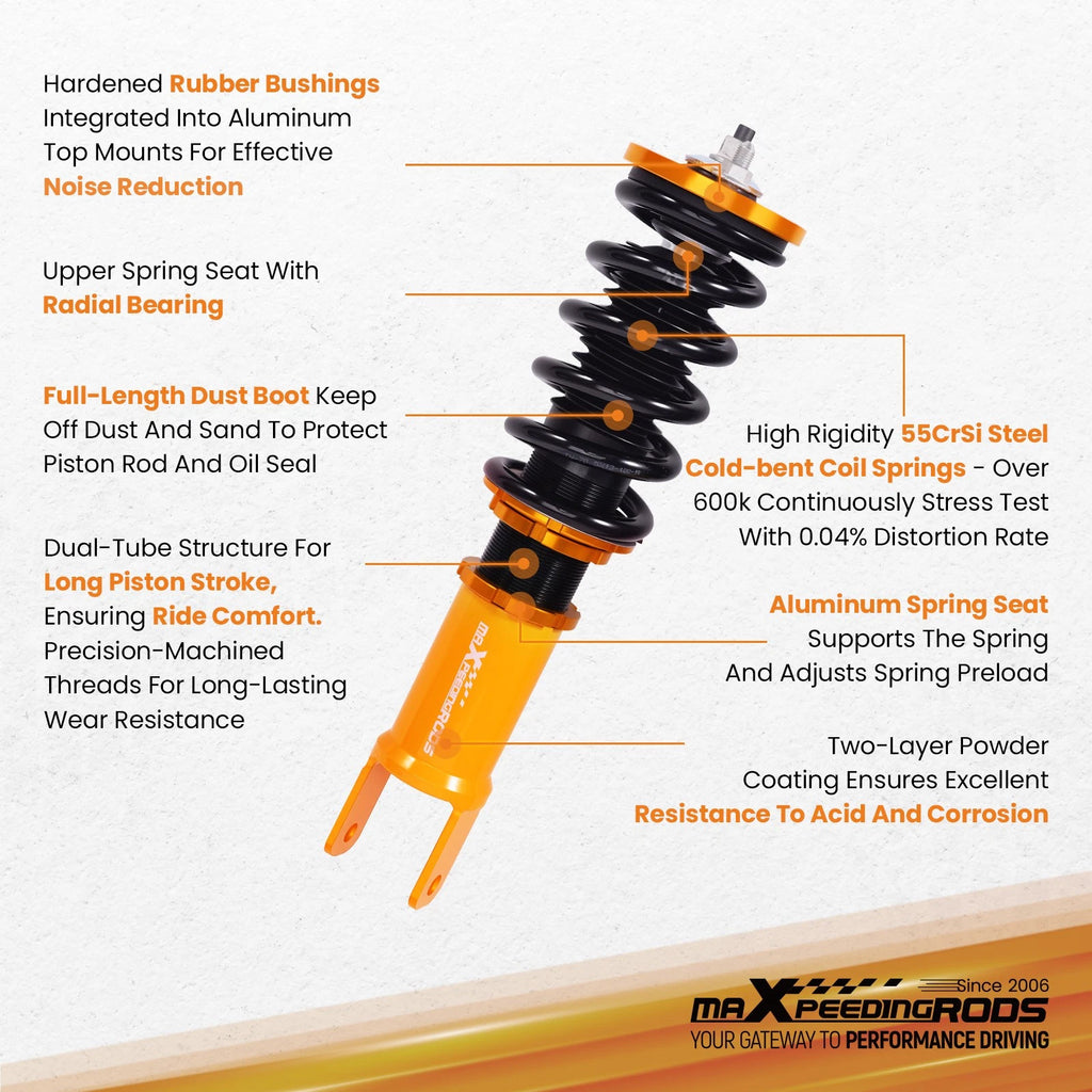 Adjustable Coilovers Kit for Honda S2000 (2000–2009)