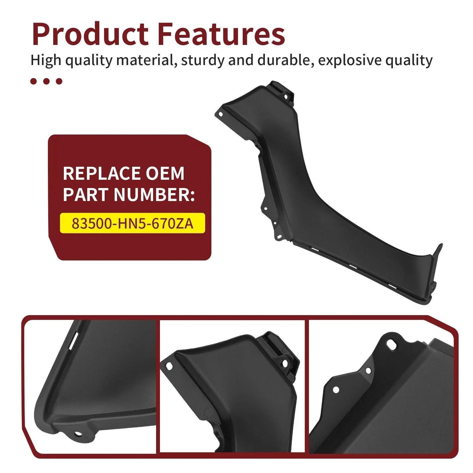 Right Side Tank Cover PANEL Black for Honda Rancher 350 TRX350TE (2000–2003)