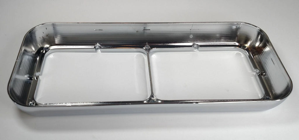 Chrome Plastic Headlight Bezels for Dual Rectangle 4x6 Headlamp (2000–2010)