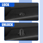 2pcs Door Lock Rod Knob Black for BMW 328i (2007-2013)