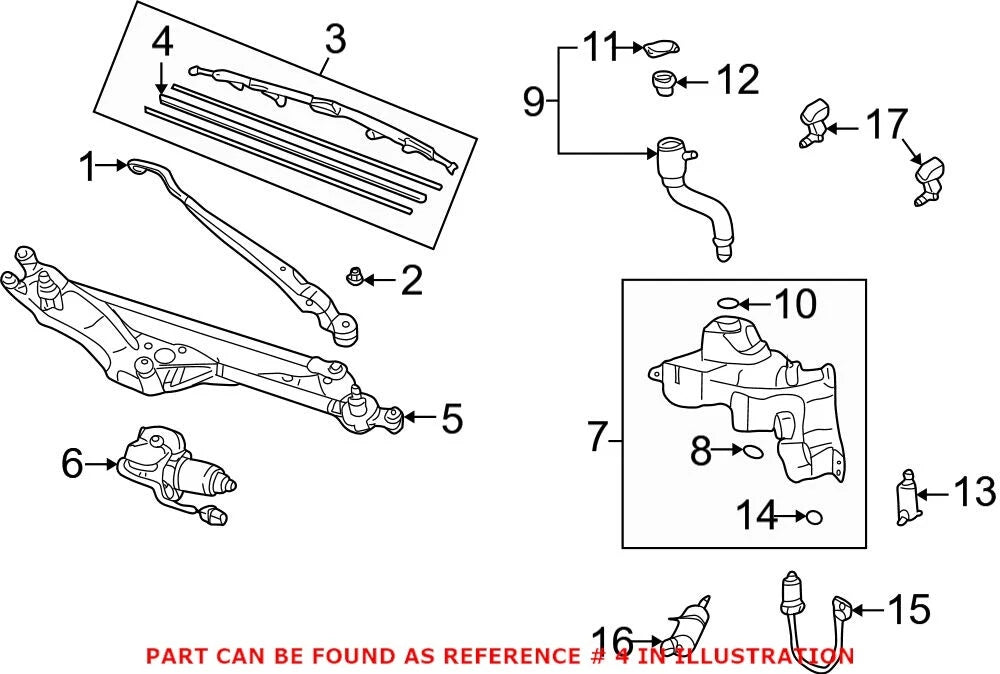 Wiper Blade Refill for Lexus GX460, IS, IS250 (2010–2023)