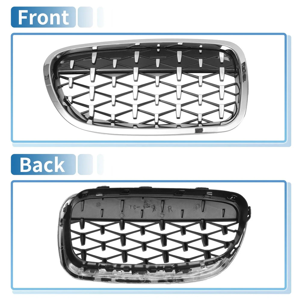 Front Hood Grille for BMW 528i 535i 550i xDrive SilverTone