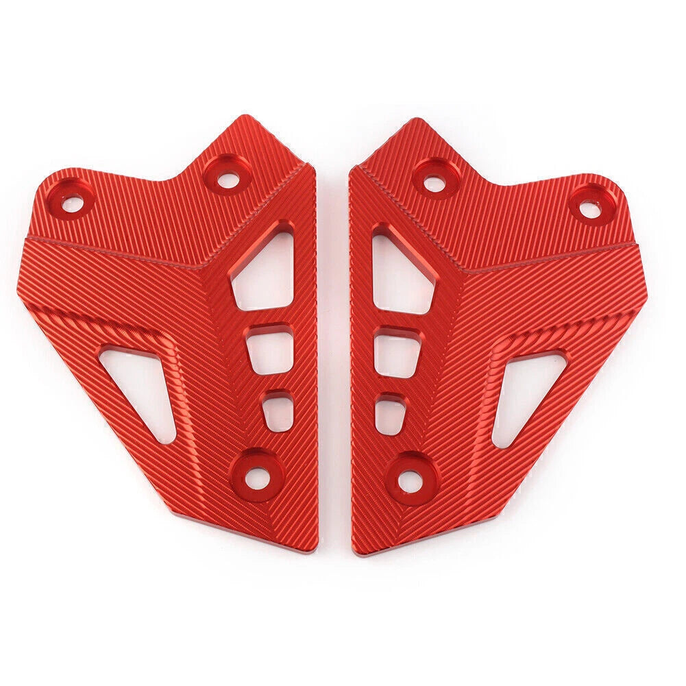 2X CNC Red Rear Foot Peg Heel Guard Cover for Kawasaki Z900 (2017–2019)