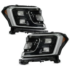 Set of 2 LED Headlights for Ford Expedition (2018–2021) Black Projector R+L