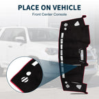 Dashboard Dash Cover Mat for Suzuki Solio MA15S (2001–2015) Black Red Set