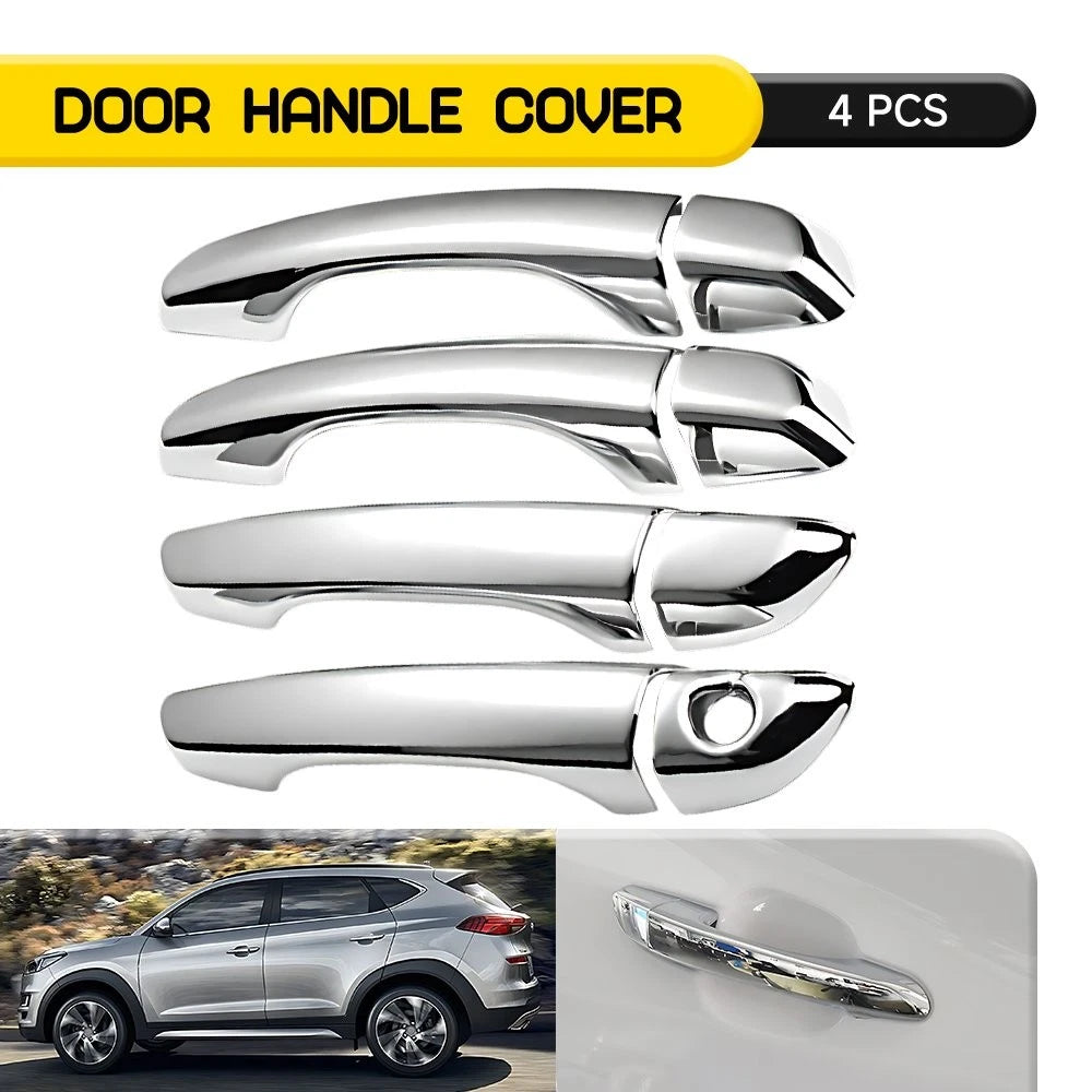 Set of 4 Chrome Door Handle Covers for Hyundai Tucson (2016–2021)
