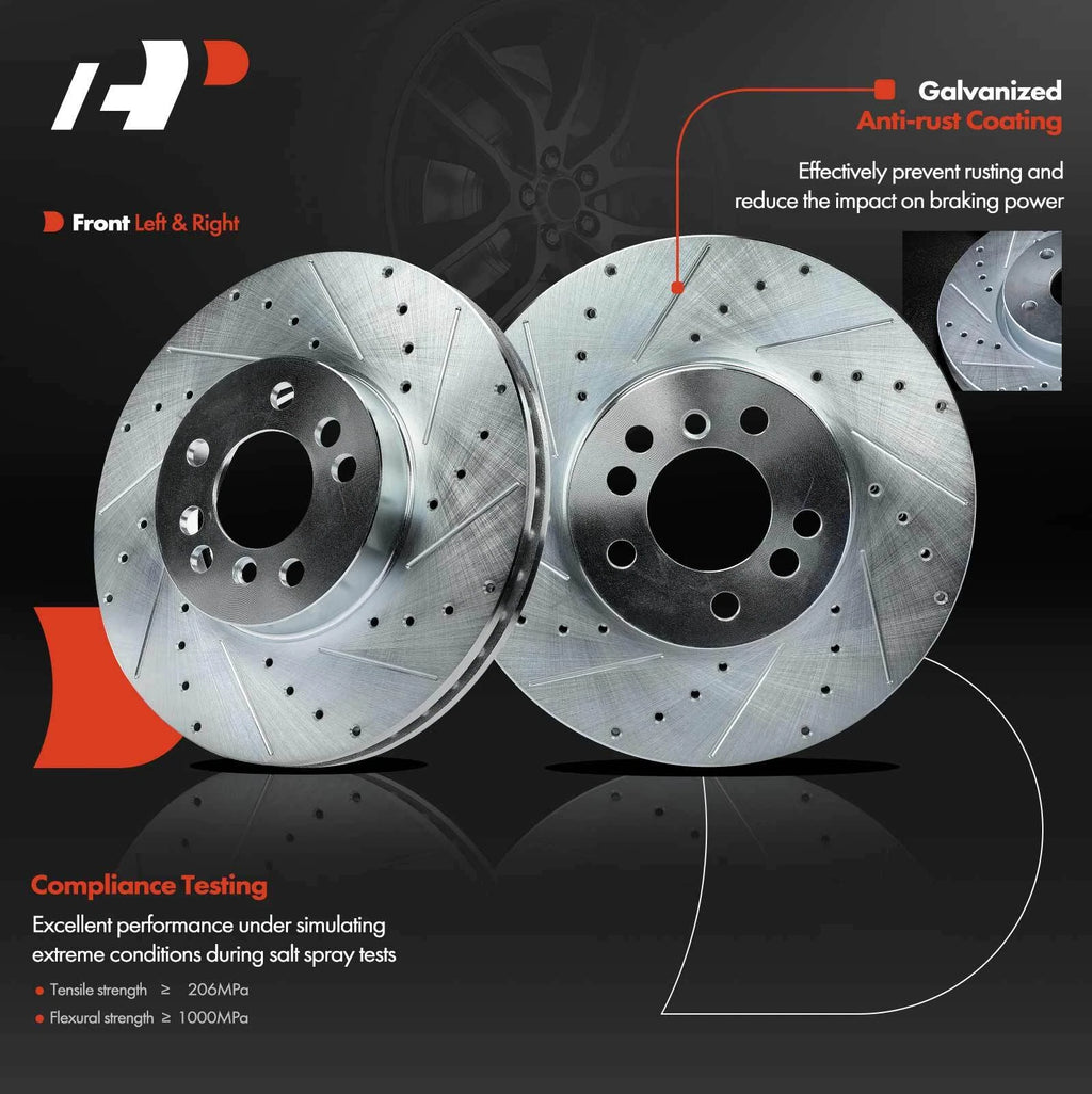 Front Drilled Brake Rotors for BMW X5 (2000-2006)