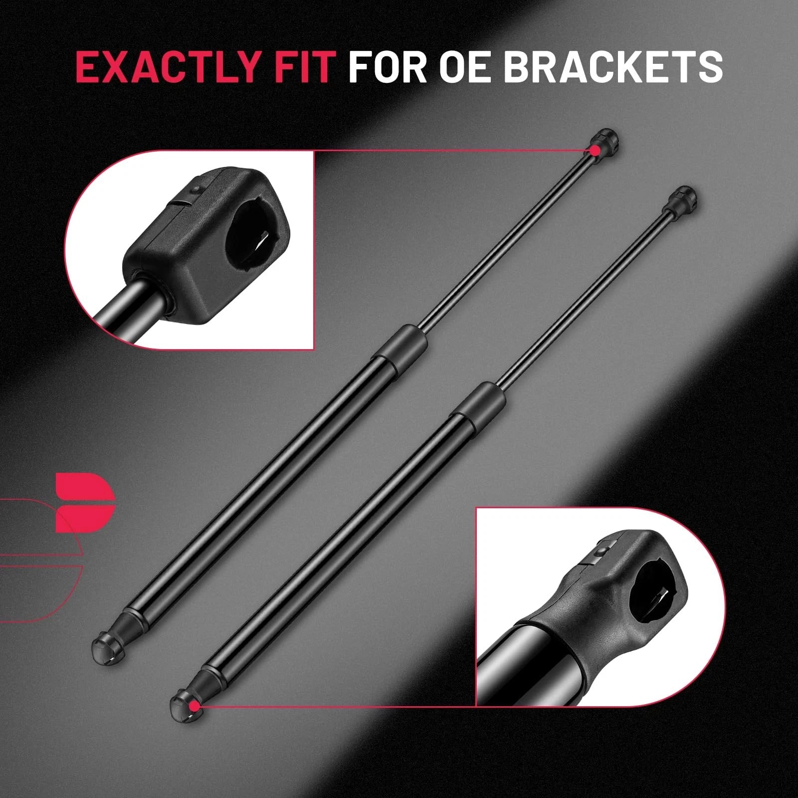 20-Inch Gas Struts for Leer Camper Shell Rear Topper Window (2014-2016)