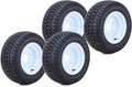 Set of 4 Golf Cart Tires Rims 205/50-10 4-Ply 5 Lugs 4.5" PCD White