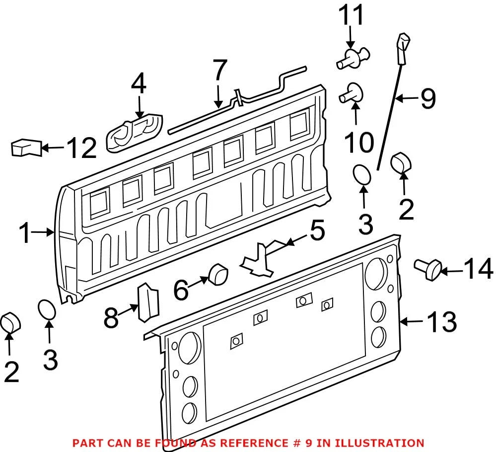 Genuine OEM Tailgate Release Cable for Ram 3500 (68054864AD)