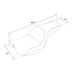Rider & Passenger Seat for Harley Dyna Low Rider Wide Super Glide (2006–2017)
