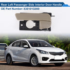 Rear Left Passenger Side Interior Door Handle for Kia Rio (2012–2017) No. 836101G000