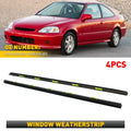 Set of 2 Door Window Weather Moldings for Honda Civic EK (1996–2000)