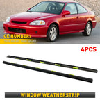 Set of 2 Door Window Weather Moldings for Honda Civic EK (1996–2000)