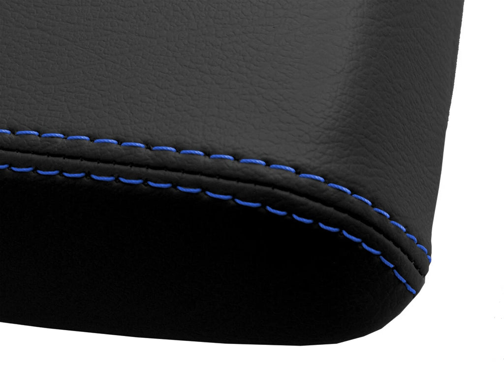 Leather Console Lid Armrest Cover for Toyota Matrix (2003–2008) Blue Stitch