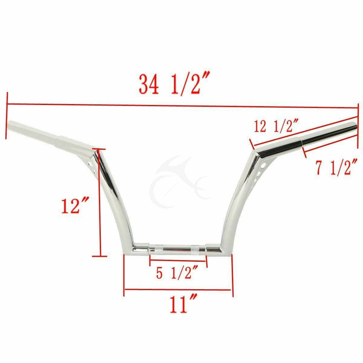 1 1/4" Handlebar for Harley Softail Fatboy Sportster XL (10'' 12'' 14'' 16'' 18'')