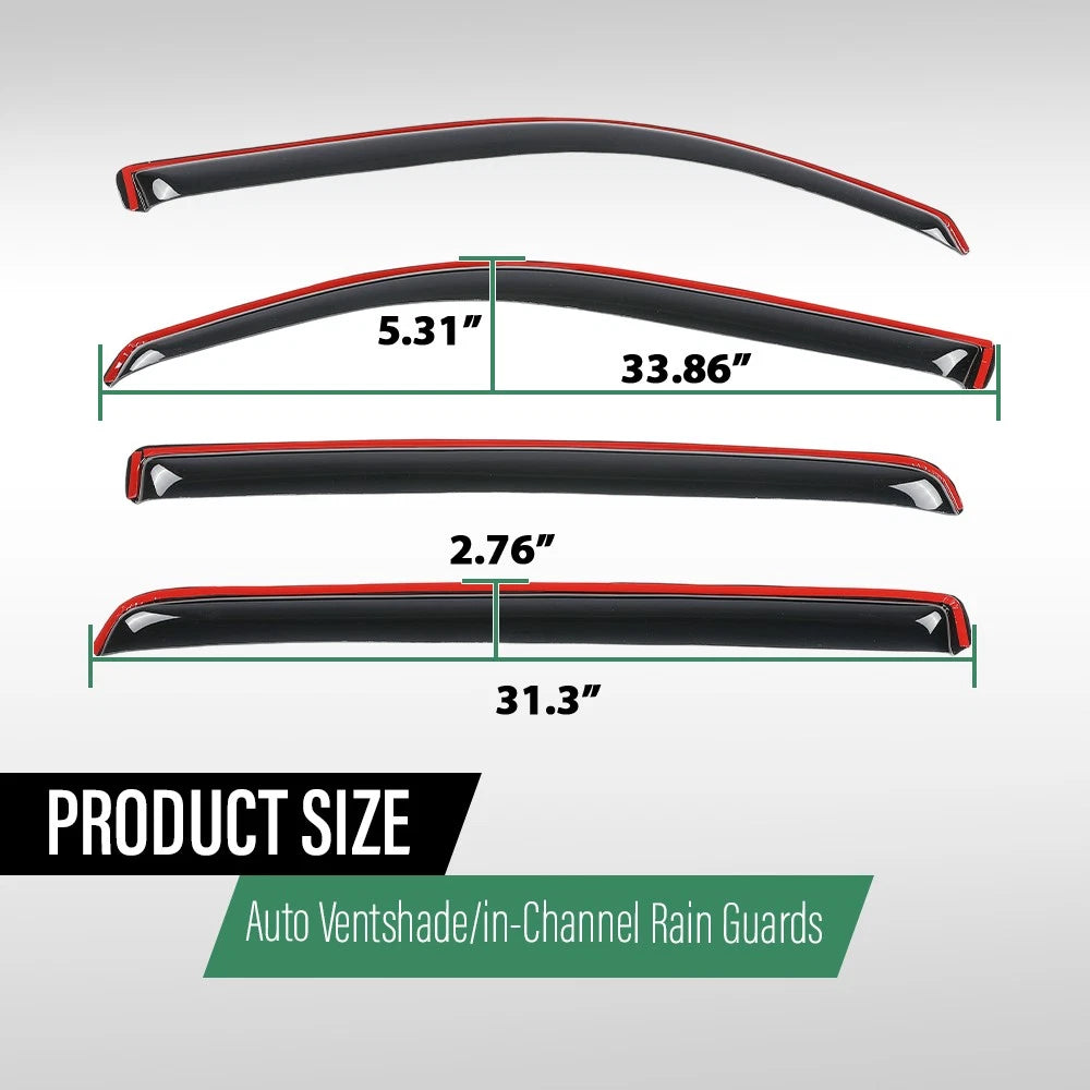 Set of 4 Rain Guards for Ram 1500 Crew Cab (2019–2025)