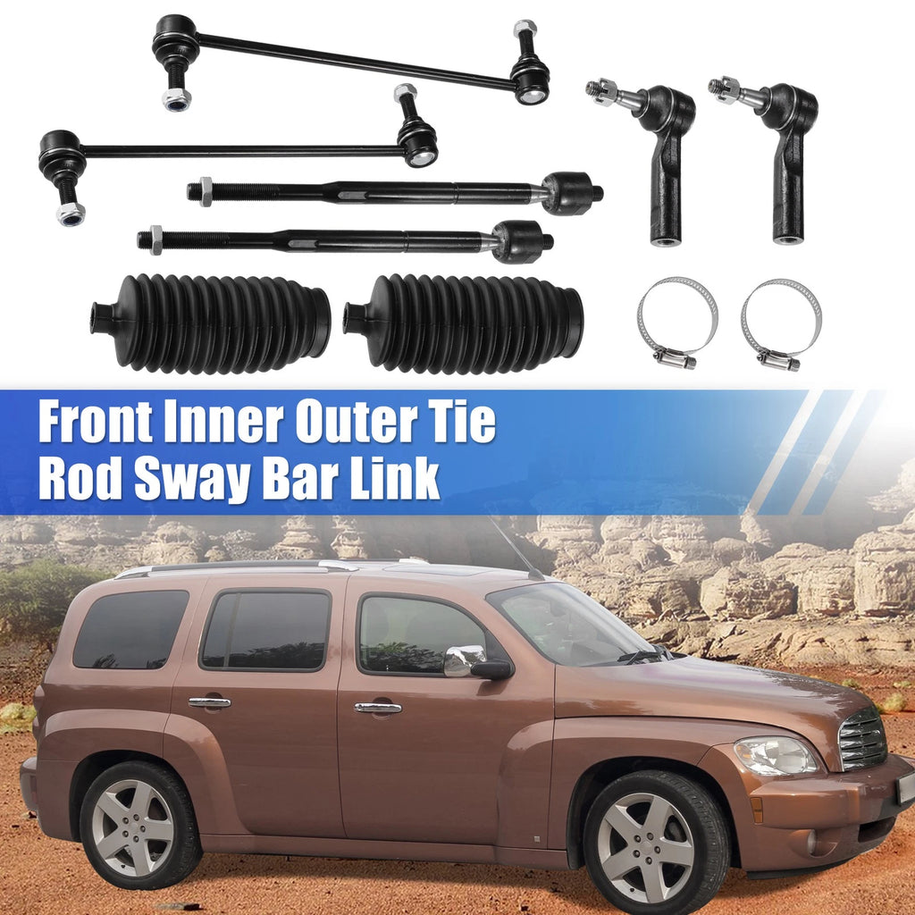 8 Pcs Front Inner Outer Tie Rod Sway Bar Link for Chevrolet Cobalt (2005–2010)
