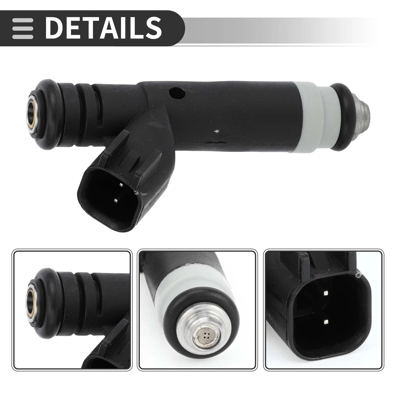 Fuel Injector No. 4L3Z-9F593-AB for Ford F-150 (2004–2008) 4.6L Black