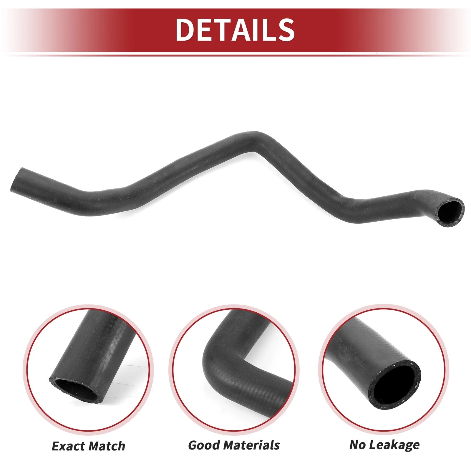 Radiator Hose for Honda Civic (1992–2000) No. 19502P08000 Rubber Black