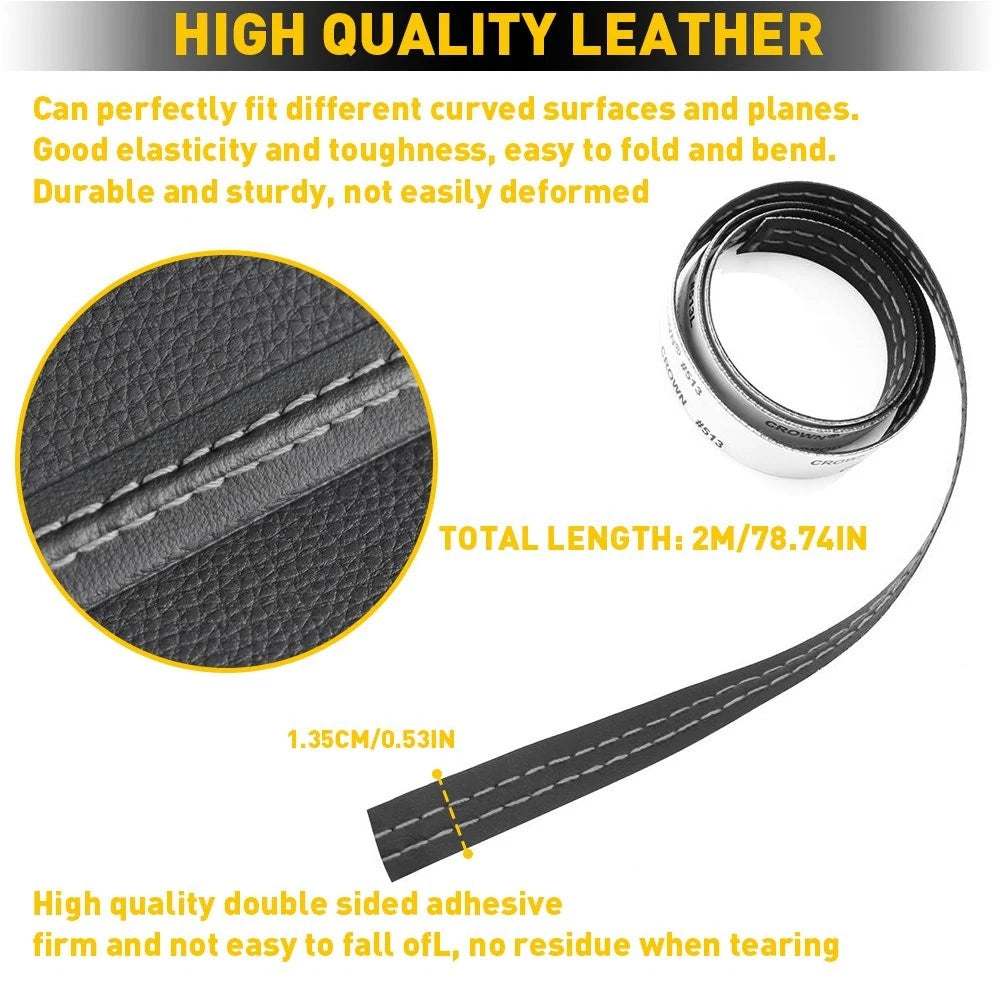 PU Leather Dashboard Trim Sticker for Car (2010–2023)