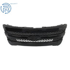 Gloss Black & Silver Gray Front Upper Grille for Ford Explorer (2011–2015)