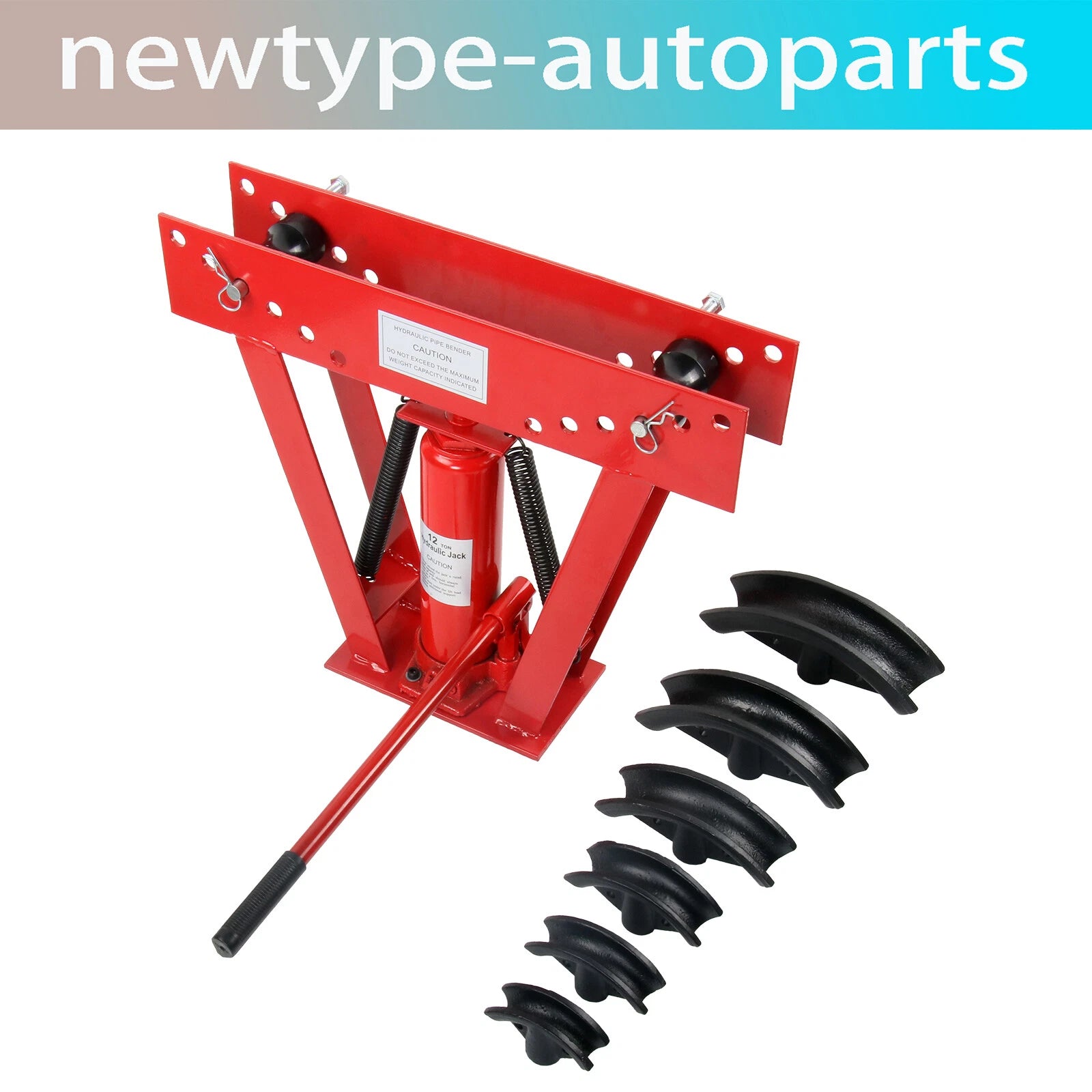 12 Ton Hydraulic Pipe Bender with 6 Dies for Exhaust Tubing