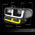 LED Headlights for GMC Sierra Yukon Denali (2001–2007) - Switchback, Black